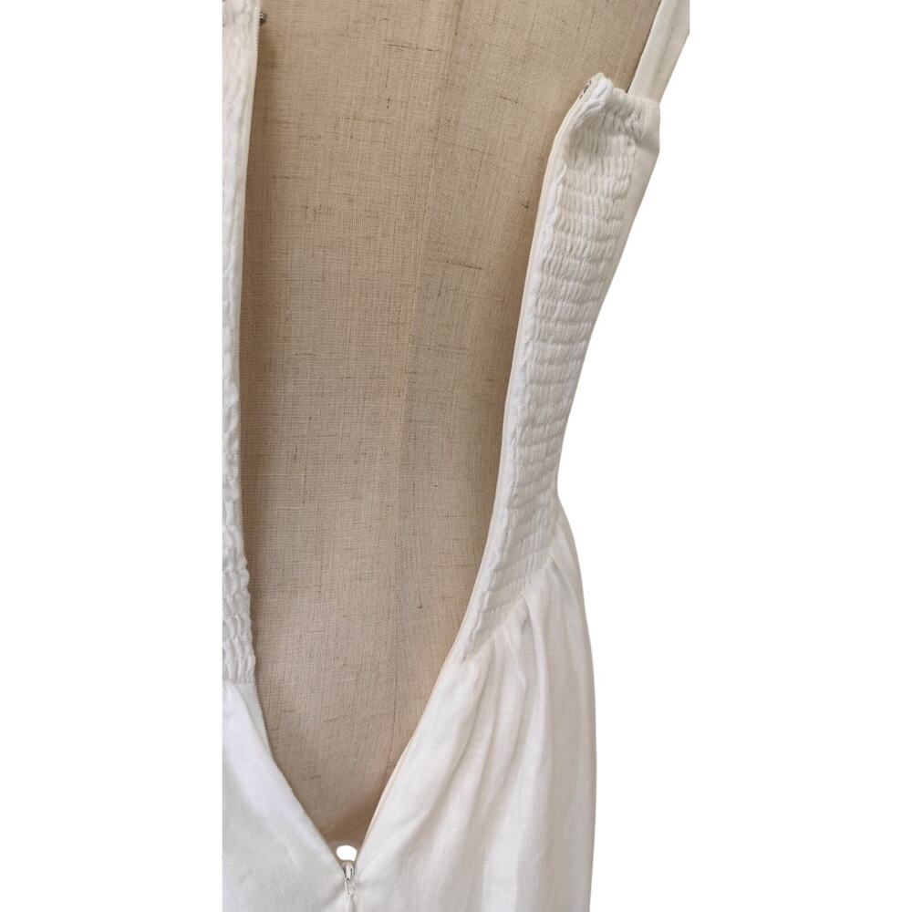 Reformation White Balia Linen Dress US 6 - Picture 10 of 13
